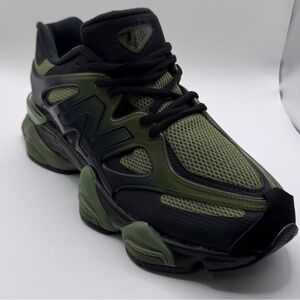 New Balance Olive and Black Sneakers